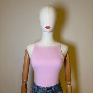 NWT Free People We The Free Pink Ribbed Tank Top S